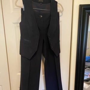 Vest and slacks blue pinstripes by The Limited